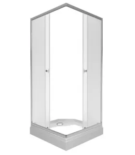 Душевой уголок Triton Вента-Хром-Вельвет Щ0000067980 80x80 см на поддоне профиль хром стекло матовое